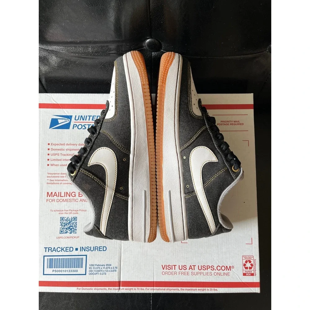 Nike Air Force‎ 1 Black Denim